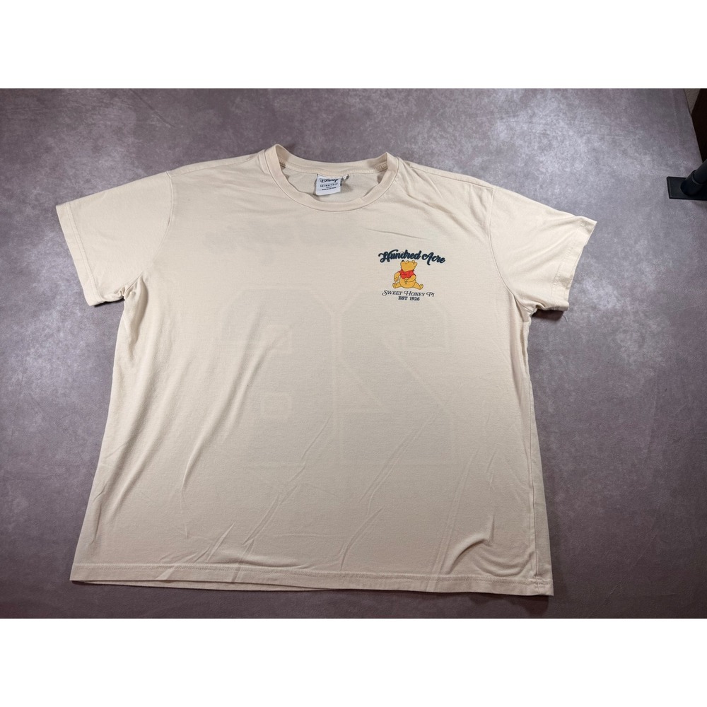 Disney Skinnydip London Winnie the Pooh Hundred Acre Graphic T-Shirt Beige L